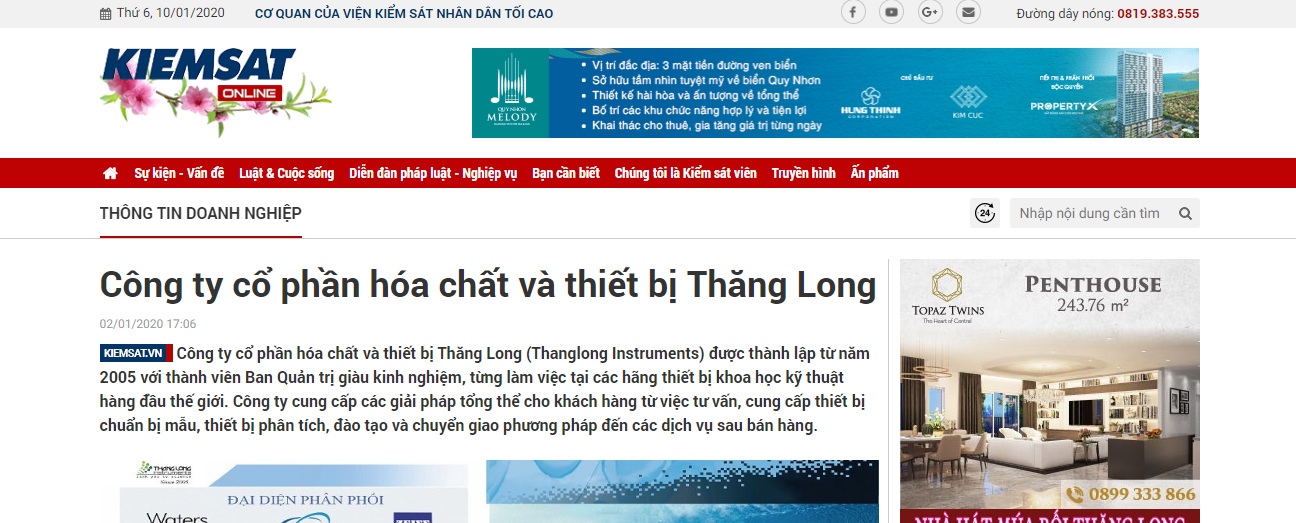 Thăng long luôn tự tin là doanh nghiệp tiên phong hàng đầu trong lĩnh vực Thiết bị khoa học kỹ thuật và thiết bị y tế